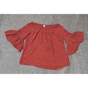 Cato Women's XL Pullover Off The Shoulder Smocked Blouse